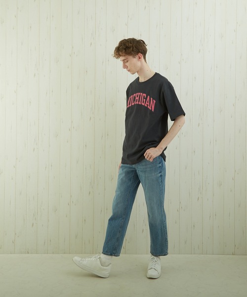 TONE SELECT WEAR(トーンセレクトウェア)の「【TONE BY AS】カレッジプリントTEE(BL)(Tシャツ/カットソー・メンズ・ホワイト/ブラック/杢グレー・MEDIUM/LARGE)」の5枚目の写真