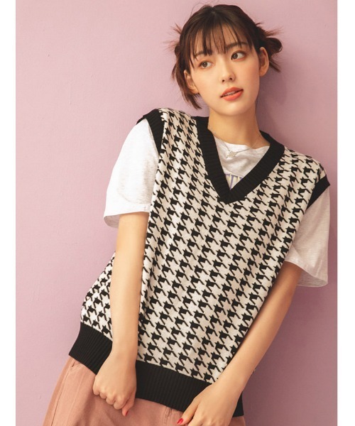 千鳥柄ニットベスト ベスト Fifth Calin フィフスカラン のファッション通販 Zozotown