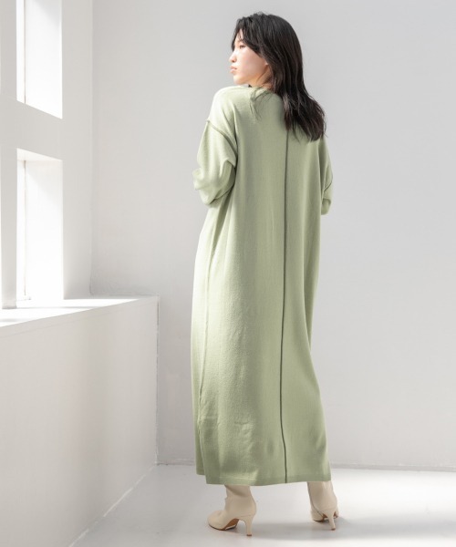 LOWRYS FARM（ローリーズファーム）の「ニットリンキングワンピース　959956（ワンピース・レディース・アイボリー/ブラック/ダークブラウン/グリーン・FREE）」の6枚目の写真