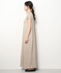 three dots（スリードッツ）の「デニムリネン ドレス