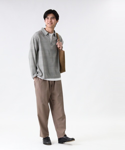 BACK NUMBER（バックナンバー）の「【BACK NUMBER】ハーフジップレイヤード（アンサンブル・メンズ・ベージュ/ブラック×ホワイト/チャコールグレー×ブラック・L/M/XL）」の9枚目の写真