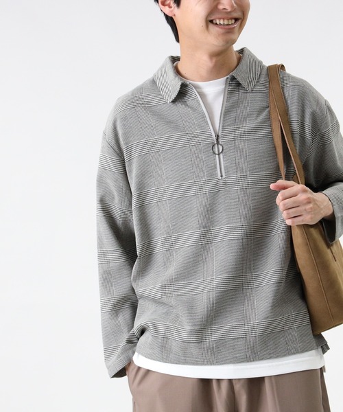 BACK NUMBER（バックナンバー）の「【BACK NUMBER】ハーフジップレイヤード（アンサンブル・メンズ・ベージュ/ブラック×ホワイト/チャコールグレー×ブラック・L/M/XL）」の8枚目の写真