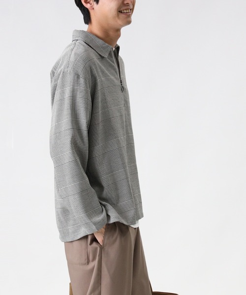 BACK NUMBER（バックナンバー）の「【BACK NUMBER】ハーフジップレイヤード（アンサンブル・メンズ・ベージュ/ブラック×ホワイト/チャコールグレー×ブラック・L/M/XL）」の7枚目の写真