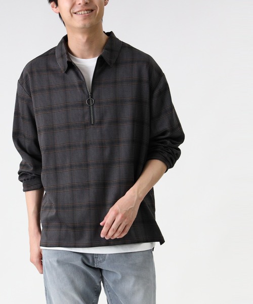 BACK NUMBER（バックナンバー）の「【BACK NUMBER】ハーフジップレイヤード（アンサンブル・メンズ・ベージュ/ブラック×ホワイト/チャコールグレー×ブラック・L/M/XL）」の15枚目の写真