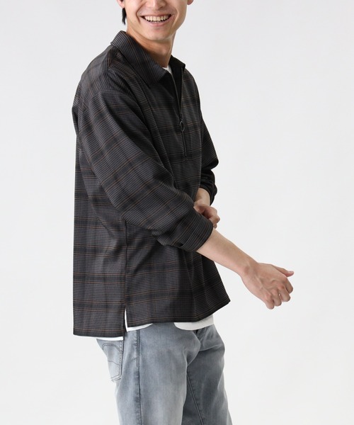 BACK NUMBER（バックナンバー）の「【BACK NUMBER】ハーフジップレイヤード（アンサンブル・メンズ・ベージュ/ブラック×ホワイト/チャコールグレー×ブラック・L/M/XL）」の16枚目の写真