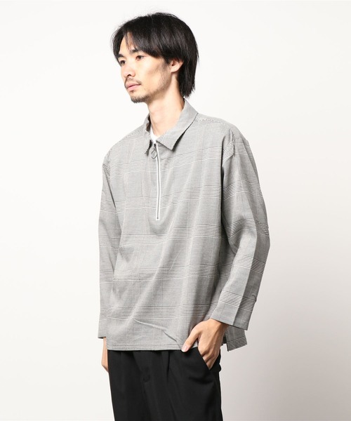 BACK NUMBER（バックナンバー）の「【BACK NUMBER】ハーフジップレイヤード（アンサンブル・メンズ・ベージュ/ブラック×ホワイト/チャコールグレー×ブラック・L/M/XL）」の11枚目の写真