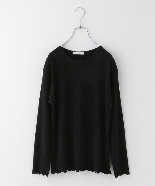 GLOBAL WORK(グローバルワーク)の「楊柳プルオーバー長袖/229821(Tシャツ/カットソー・レディース・ブラック/オフホワイト/ライトグリーン・FREE)」の3枚目の写真