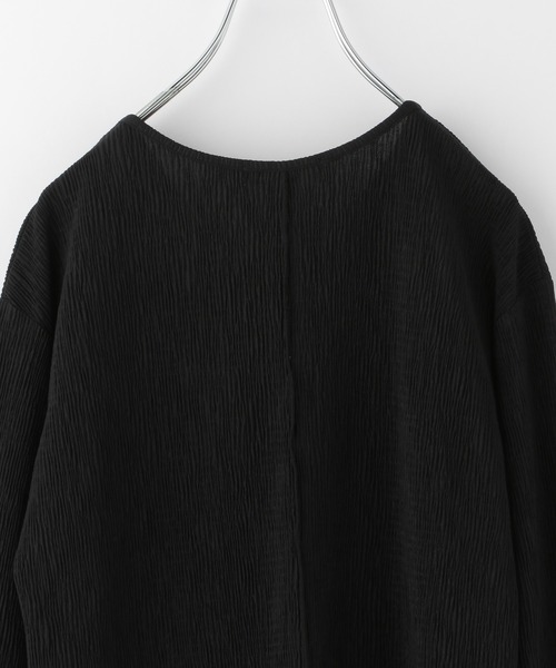 GLOBAL WORK(グローバルワーク)の「楊柳プルオーバー長袖/229821(Tシャツ/カットソー・レディース・ブラック/オフホワイト/ライトグリーン・FREE)」の9枚目の写真