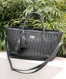 florist | 【FLORGE】2way編み込みスクエアオフィスバッグ(ハンドバッグ)