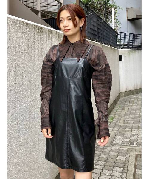 EMODA（エモダ）の「ウエストカーブオーバーシャツ（シャツ/ブラウス・レディース・ブラック/その他/ベージュ・FREE）」の11枚目の写真