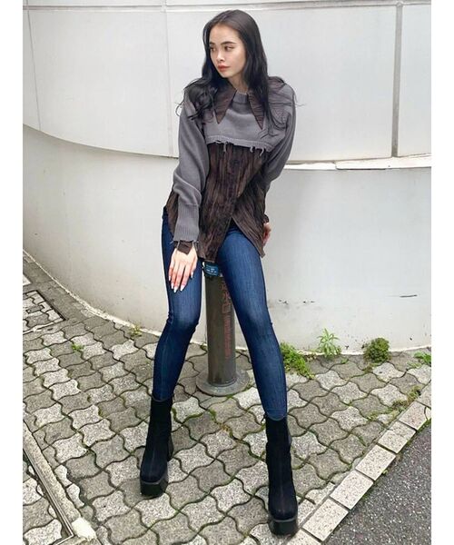 EMODA（エモダ）の「ウエストカーブオーバーシャツ（シャツ/ブラウス・レディース・ブラック/その他/ベージュ・FREE）」の15枚目の写真