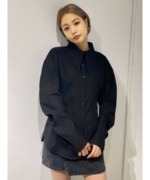 EMODA（エモダ）の「ウエストカーブオーバーシャツ（シャツ/ブラウス・レディース・ブラック/その他/ベージュ・FREE）」の16枚目の写真