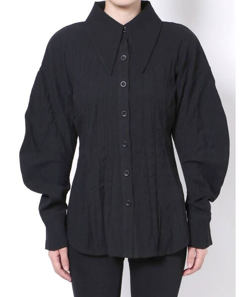 EMODA（エモダ）の「ウエストカーブオーバーシャツ（シャツ/ブラウス・レディース・ブラック/その他/ベージュ・FREE）」の21枚目の写真