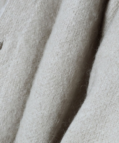 HARE（ハレ）の「モヘアニットカーディガン(HARE)（カーディガン/ボレロ・メンズ・ブラック/グレー/ブルー/グリーン・SMALL/MEDIUM）」の17枚目の写真