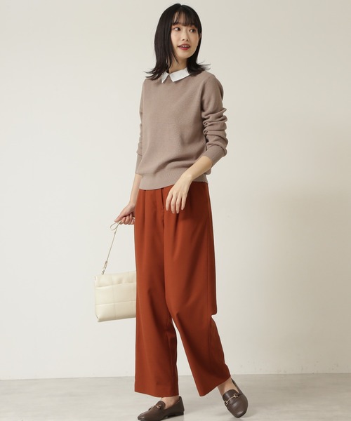 NATURAL BEAUTY BASIC（ナチュラルビューティーベーシック）の「カラードッキングニット（ニット/セーター・レディース・ベージュ/ピンク/ネイビー・MEDIUM）」の18枚目の写真