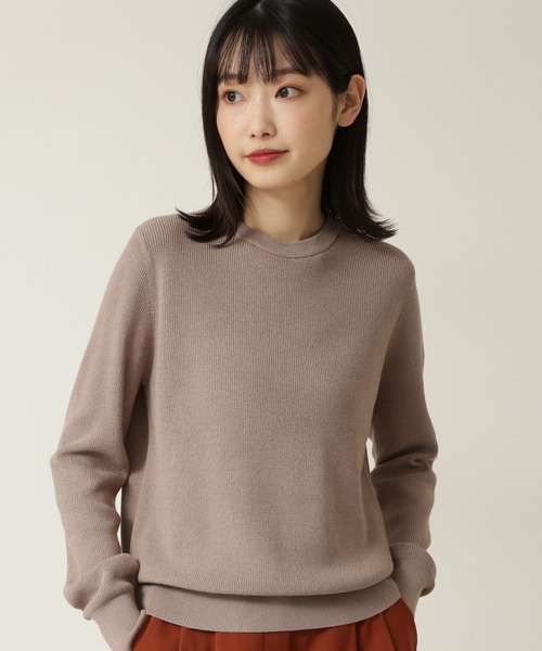 NATURAL BEAUTY BASIC（ナチュラルビューティーベーシック）の「カラードッキングニット（ニット/セーター・レディース・ベージュ/ピンク/ネイビー・MEDIUM）」の16枚目の写真