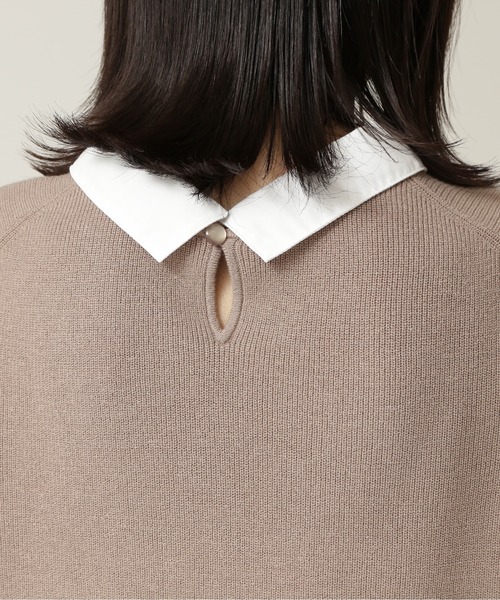 NATURAL BEAUTY BASIC（ナチュラルビューティーベーシック）の「カラードッキングニット（ニット/セーター・レディース・ベージュ/ピンク/ネイビー・MEDIUM）」の21枚目の写真