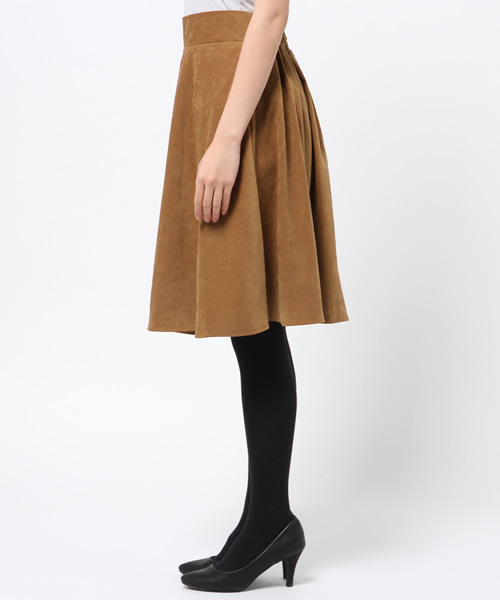 DISCOAT（ディスコート）の「【Discoat】フェイクスエードフレアスカート（スカート・レディース・キャメル/ブラック/ライトグレー・ﾌﾘ-）」の8枚目の写真
