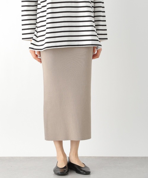 LEPSIM(レプシィム)の「【選べる丈シリーズ】12ゲージ洗えるケアニットスカート 948652(スカート・レディース・ブラック/ブラウン/グレー/グレイッシュベージュ/グリーン/ネイビー/ベージュ系その他/カーキ/レッド/オフホワイト/オレンジ・FREE/TALL)」の7枚目の写真