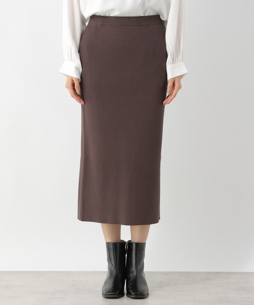 LEPSIM(レプシィム)の「【選べる丈シリーズ】12ゲージ洗えるケアニットスカート 948652(スカート・レディース・ブラック/ブラウン/グレー/グレイッシュベージュ/グリーン/ネイビー/ベージュ系その他/カーキ/レッド/オフホワイト/オレンジ・FREE/TALL)」の18枚目の写真