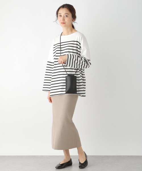 LEPSIM(レプシィム)の「【選べる丈シリーズ】12ゲージ洗えるケアニットスカート 948652(スカート・レディース・ブラック/ブラウン/グレー/グレイッシュベージュ/グリーン/ネイビー/ベージュ系その他/カーキ/レッド/オフホワイト/オレンジ・FREE/TALL)」の12枚目の写真