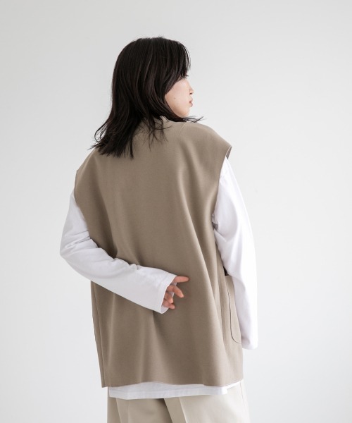 LOWRYS FARM(ローリーズファーム)の「ウールライクベスト 235988(ベスト・レディース・ベージュ/カーキ・FREE)」の5枚目の写真