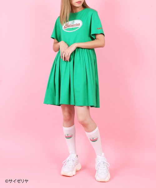 PUNYUS(プニュズ)の「サイゼリヤロゴシアーソックス(ソックス/靴下・レディース・グリーン/ホワイト・FREE)」の14枚目の写真