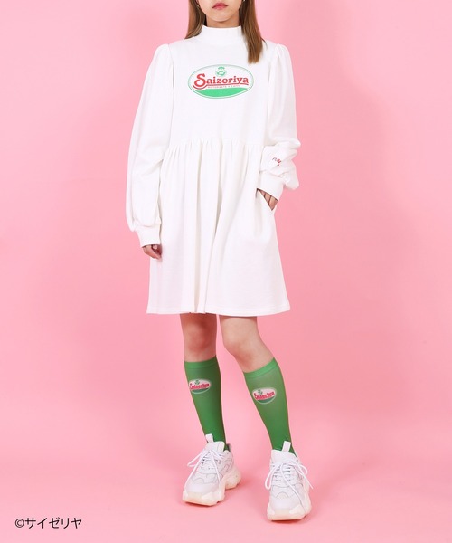 PUNYUS(プニュズ)の「サイゼリヤロゴシアーソックス(ソックス/靴下・レディース・グリーン/ホワイト・FREE)」の15枚目の写真