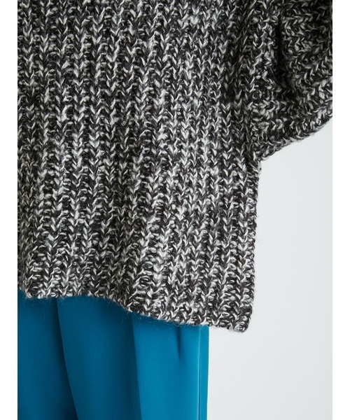 Mila Owen（ミラオーウェン）の「短丈MIX糸ワイドリブニット（ニット/セーター・レディース・ベージュ/ブラック/ブルー・FREE）」の19枚目の写真
