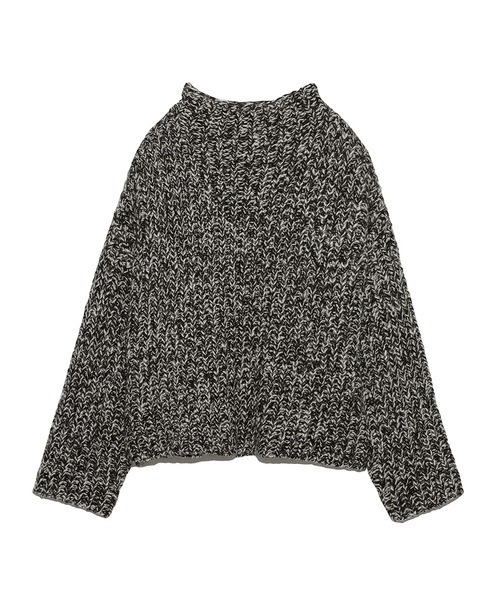 Mila Owen（ミラオーウェン）の「短丈MIX糸ワイドリブニット（ニット/セーター・レディース・ベージュ/ブラック/ブルー・FREE）」の20枚目の写真