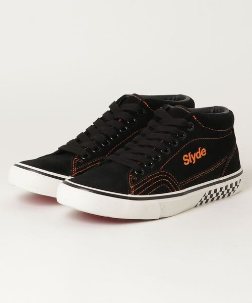 Slyde（スライド）の「【Slyde】SLYDE TECH MID CUT SUEDE SHOES（スニーカー・メンズ・マスタード/ブラック×ホワイト/ブラック・23.5/25/26.5/27.5/23/25.5/26/27/24/28/24.5）」の8枚目の写真