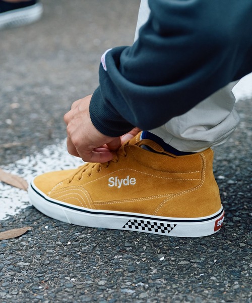 Slyde（スライド）の「【Slyde】SLYDE TECH MID CUT SUEDE SHOES（スニーカー・メンズ・マスタード/ブラック×ホワイト/ブラック・23.5/25/26.5/27.5/23/25.5/26/27/24/28/24.5）」の12枚目の写真