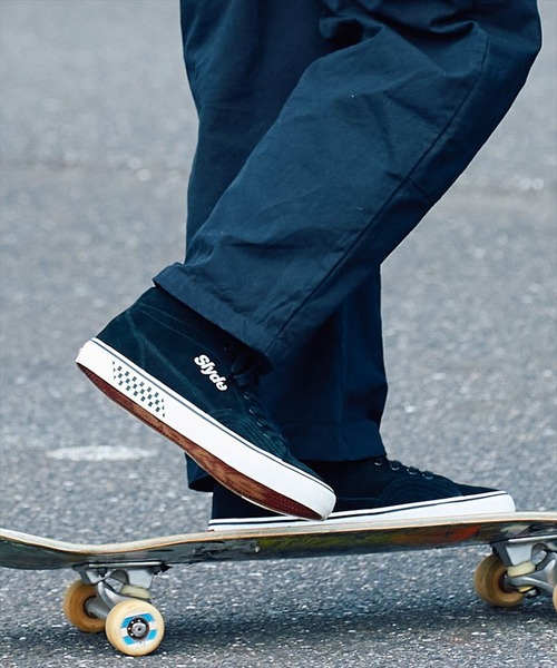 Slyde（スライド）の「【Slyde】SLYDE TECH MID CUT SUEDE SHOES（スニーカー・メンズ・マスタード/ブラック×ホワイト/ブラック・23.5/25/26.5/27.5/23/25.5/26/27/24/28/24.5）」の19枚目の写真