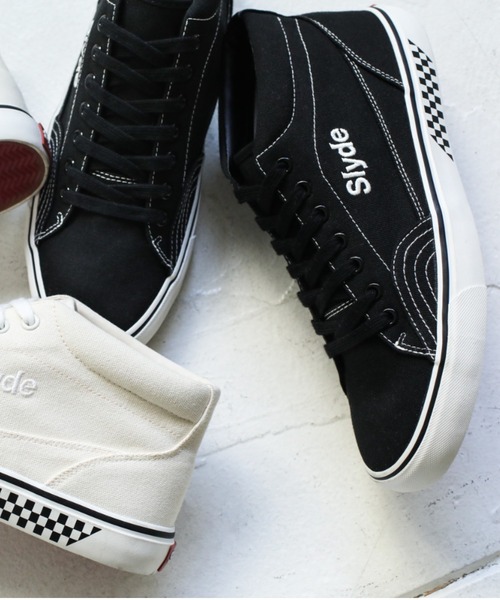 Slyde（スライド）の「【Slyde】SLYDE TECH MID CUT SUEDE SHOES（スニーカー・メンズ・マスタード/ブラック×ホワイト/ブラック・23.5/25/26.5/27.5/23/25.5/26/27/24/28/24.5）」の21枚目の写真