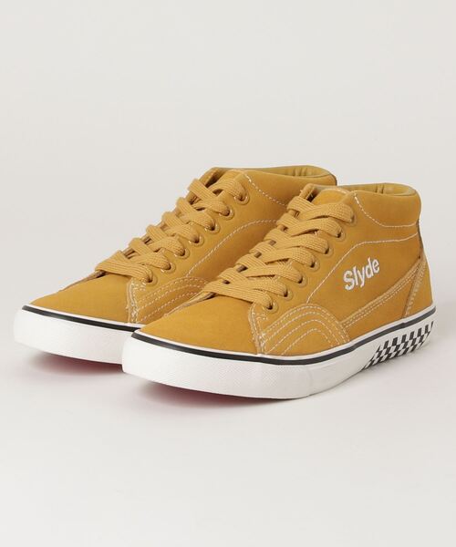 Slyde（スライド）の「【Slyde】SLYDE TECH MID CUT SUEDE SHOES（スニーカー・メンズ・マスタード/ブラック×ホワイト/ブラック・23.5/25/26.5/27.5/23/25.5/26/27/24/28/24.5）」の22枚目の写真