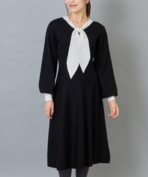 tocco closet | バイカラーボウタイニットワンピース(ワンピース)