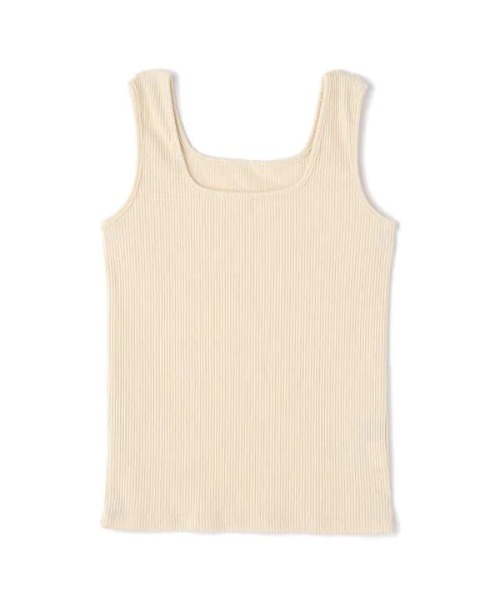 N.（N. Natural Beauty Basic）（エヌエヌナチュラルビューティーベーシック）の「三角テレコインナー（タンクトップ・レディース・ホワイト/ブラック/ベージュ・MEDIUM）」の2枚目の写真