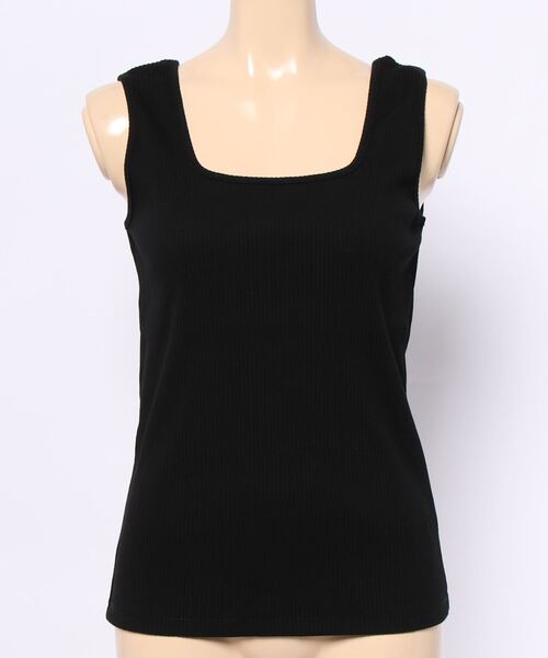 N.（N. Natural Beauty Basic）（エヌエヌナチュラルビューティーベーシック）の「三角テレコインナー（タンクトップ・レディース・ホワイト/ブラック/ベージュ・MEDIUM）」の6枚目の写真