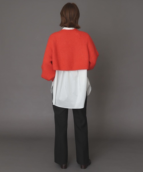 SENSE OF PLACE by URBAN RESEARCH（センスオブプレイスバイアーバンリサーチ）の「ストレッチアルパカアイレットショートセーター（ニット/セーター・レディース・ブラック/アイボリー/ブルー/ベージュ/レッド・ONE）」の13枚目の写真