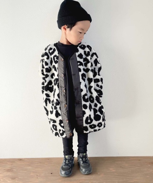 CIAOPANIC TYPY（チャオパニックティピー）の「ボアミリタリーロングジャケット（ミリタリージャケット・キッズ・ホワイト/ブラウン/カーキ/キャメル・SMALL/MEDIUM/LARGE/X-LARGE/XX-LARGE）」の2枚目の写真