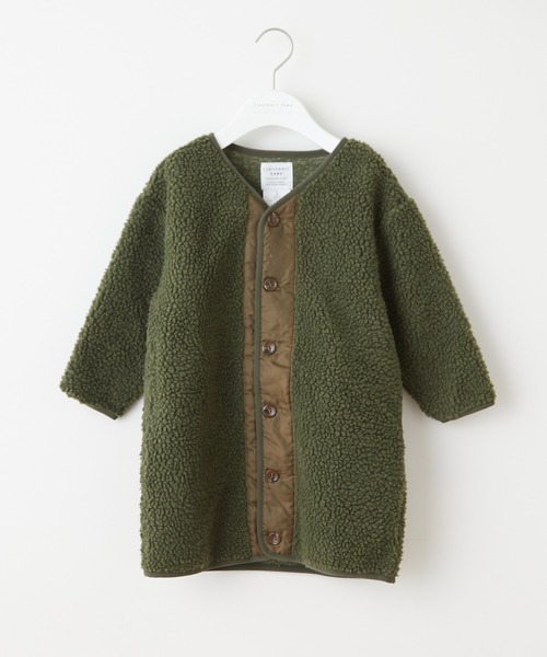 CIAOPANIC TYPY（チャオパニックティピー）の「ボアミリタリーロングジャケット（ミリタリージャケット・キッズ・ホワイト/ブラウン/カーキ/キャメル・SMALL/MEDIUM/LARGE/X-LARGE/XX-LARGE）」の5枚目の写真