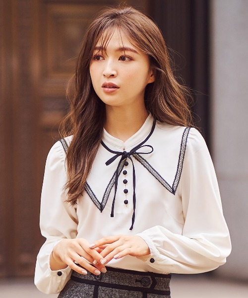 WILLSELECTION（ウィルセレクション）の「付け襟プチハイブラウス（シャツ/ブラウス・レディース・ブラック/オフホワイト/ピンク・MEDIUM）」の2枚目の写真