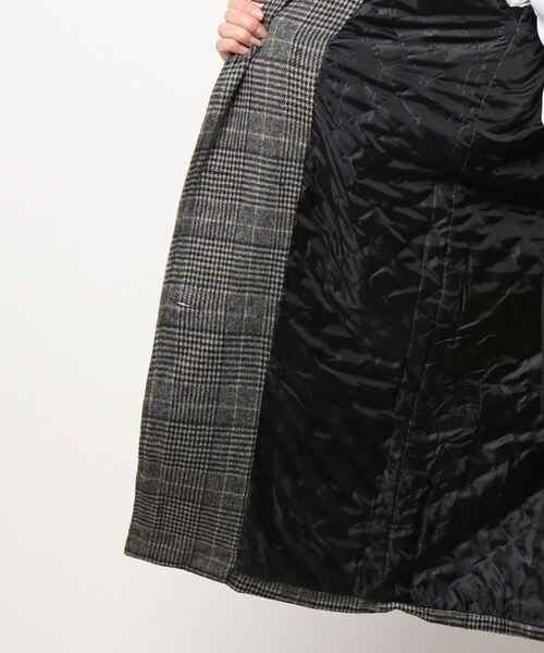 STYLEBLOCK（スタイルブロック）の「グレンチェック柄ロングチェスターコート（チェスターコート・レディース・グレー・S/M/L/2XL/XL）」の4枚目の写真