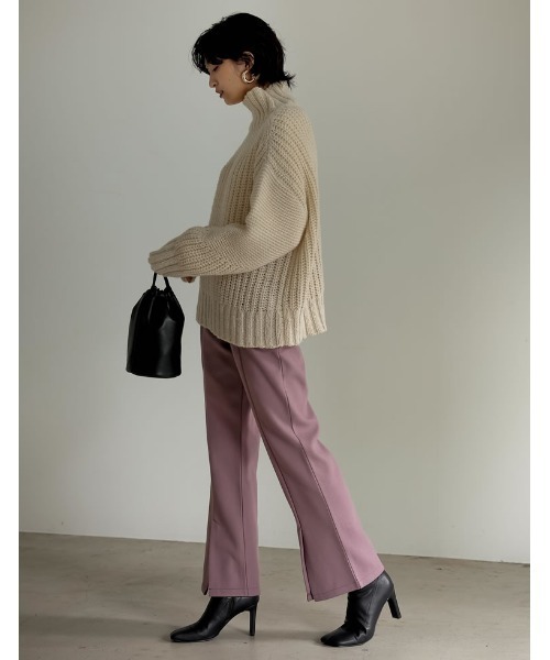 Re:EDIT（リエディ）の「リバーシブルプードルファー巾着バッグ（ショルダーバッグ・レディース・ブラウン/アイボリー・FREE）」の6枚目の写真