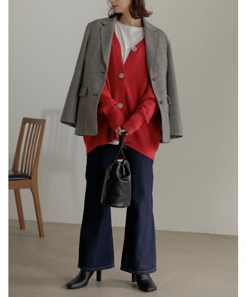 Re:EDIT（リエディ）の「リバーシブルプードルファー巾着バッグ（ショルダーバッグ・レディース・ブラウン/アイボリー・FREE）」の8枚目の写真