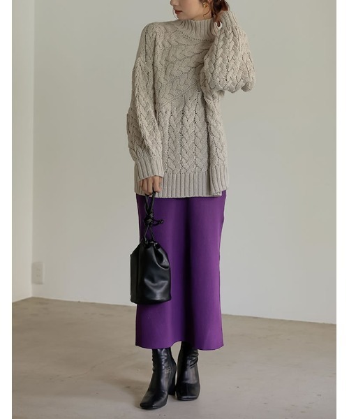 Re:EDIT（リエディ）の「リバーシブルプードルファー巾着バッグ（ショルダーバッグ・レディース・ブラウン/アイボリー・FREE）」の13枚目の写真