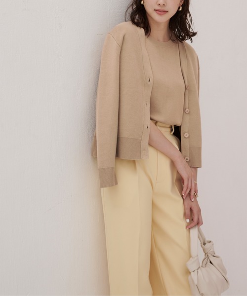 UR'S（ユアーズ）の「Vﾈｯｸｶｰﾃﾞｨｶﾞﾝ（カーディガン/ボレロ・レディース・オフホワイト/レッド/ブラック/グリーン/ベージュ/ネイビー/ライトグレー・M/S/L）」の14枚目の写真