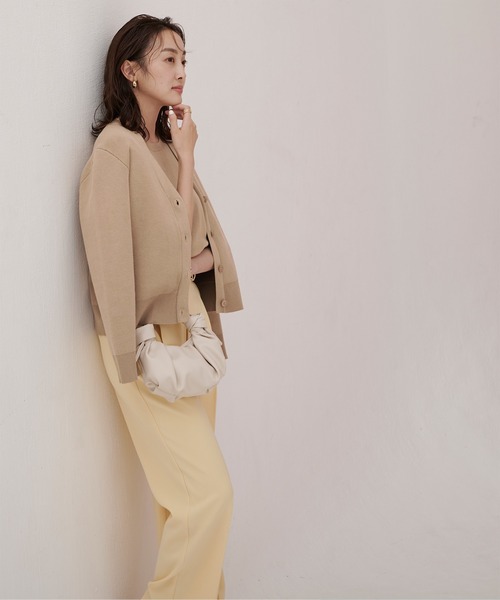 UR'S（ユアーズ）の「Vﾈｯｸｶｰﾃﾞｨｶﾞﾝ（カーディガン/ボレロ・レディース・オフホワイト/レッド/ブラック/グリーン/ベージュ/ネイビー/ライトグレー・M/S/L）」の15枚目の写真