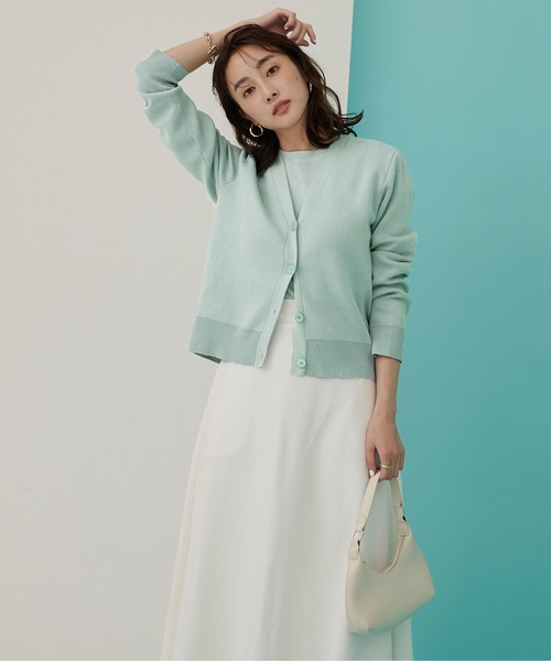 UR'S（ユアーズ）の「Vﾈｯｸｶｰﾃﾞｨｶﾞﾝ（カーディガン/ボレロ・レディース・オフホワイト/レッド/ブラック/グリーン/ベージュ/ネイビー/ライトグレー・M/S/L）」の16枚目の写真