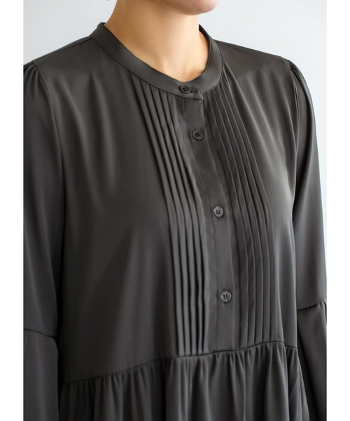 STYLE DELI(スタイルデリ)の「タック&ギャザーワンピース(ワンピース・レディース・チャコールグレー/ブルー系その他/グレー系その他/ブルー系・01/02)」の17枚目の写真